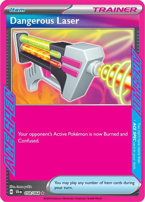 Dangerous Laser #058/064 Holofoil Pokémon card from Shrouded Fable