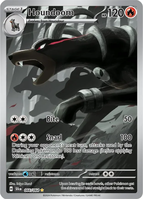 Houndoom #066/064 Holofoil Pokémon card from Shrouded Fable