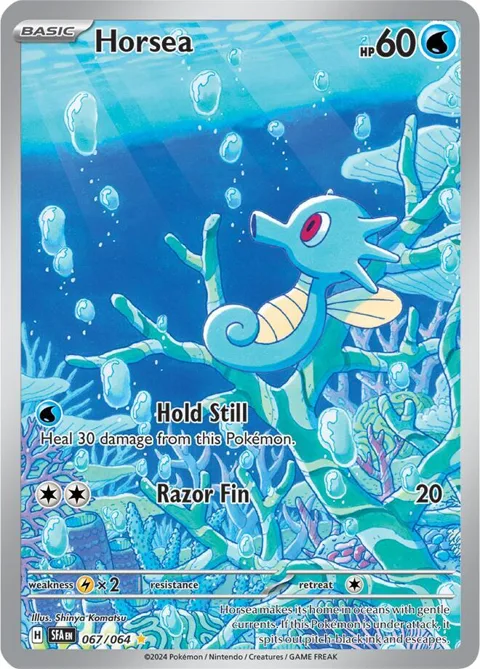 Horsea #067/064 Holofoil Pokémon card from Shrouded Fable