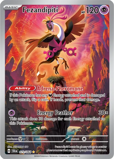 Fezandipiti #073/064 Holofoil Pokémon card from Shrouded Fable