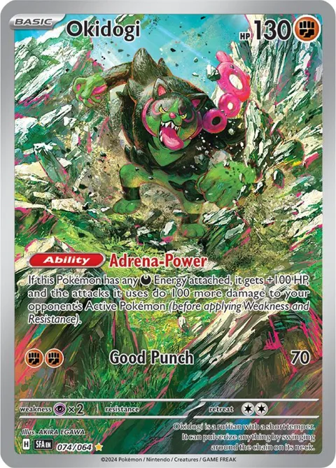 Okidogi #074/064 Holofoil Pokémon card from Shrouded Fable