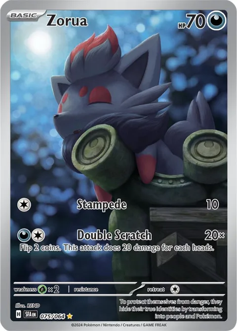 Zorua #075/064 Holofoil Pokémon card from Shrouded Fable