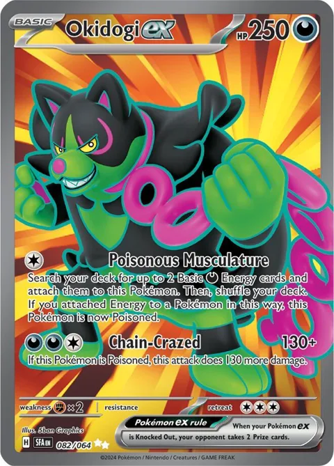 Okidogi ex #082/064 Holofoil Pokémon card from Shrouded Fable