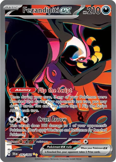 Fezandipiti ex #092/064 Holofoil Pokémon card from Shrouded Fable