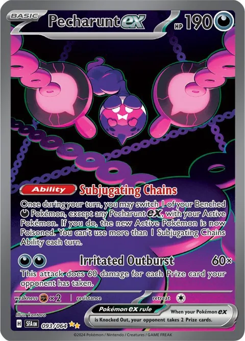 Pecharunt ex #093/064 Holofoil Pokémon card from Shrouded Fable