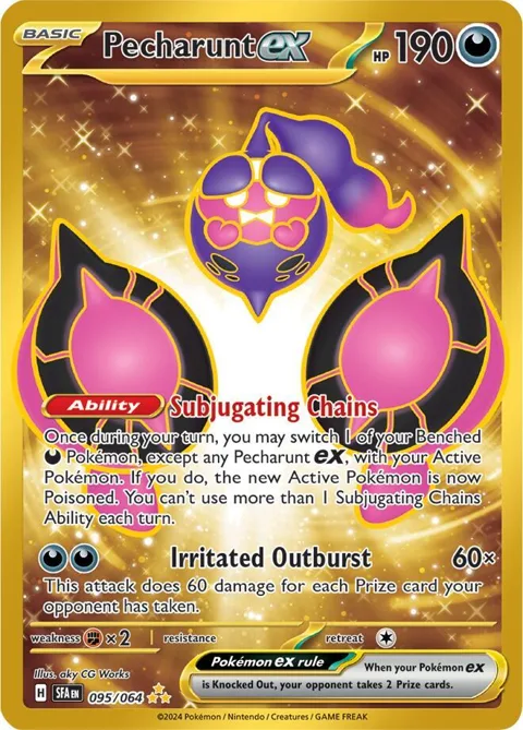 Pecharunt ex #095/064 Holofoil Pokémon card from Shrouded Fable