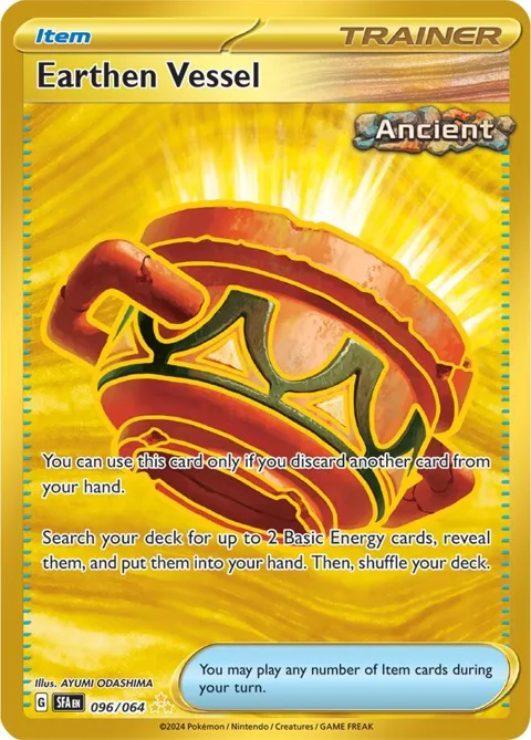 Earthen Vessel #096/064 Holofoil Pokémon card from Shrouded Fable