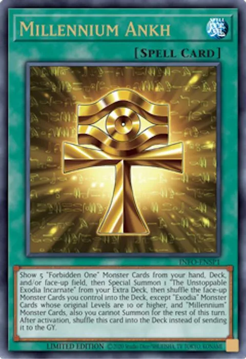 Millennium Ankh INFO-ENSP1 Yu-Gi-Oh card from The Infinite Forbidden