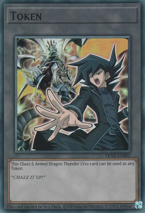 Token: Chazz & Armed Dragon Thunder LV10 TKN5-EN007 Yu-Gi-Oh card from The Infinite Forbidden