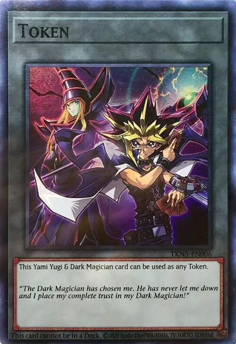 Token: Yami Yugi & Dark Magician TKN5-EN006 Yu-Gi-Oh card from Yu-Gi-Oh! Tokens