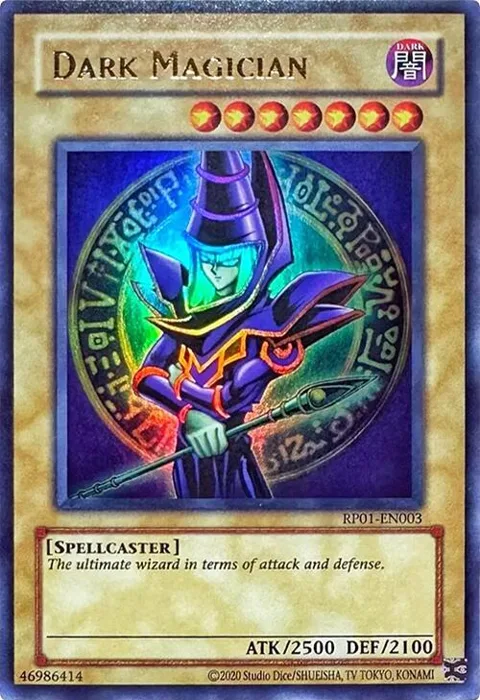 Dark Magician RP01-EN003 RP01 Unlimited Ultra Rare Yu-Gi-Oh card from Retro Pack (2020 Date Reprint)