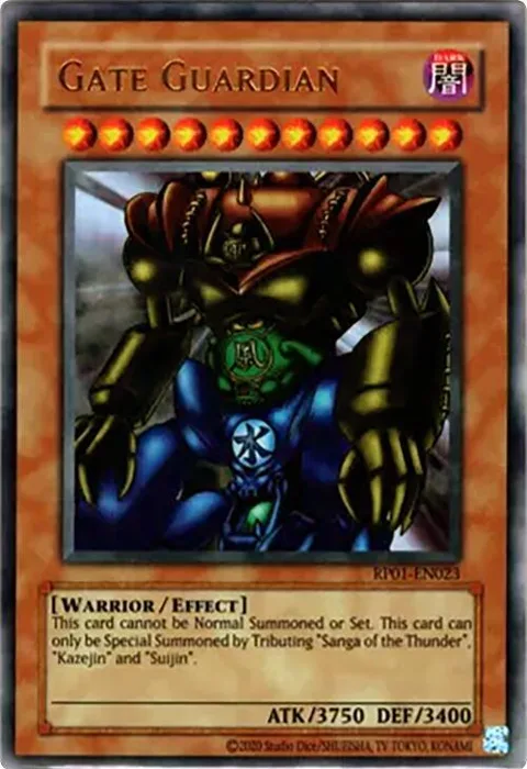 Gate Guardian RP01-EN023 RP01 Unlimited Ultra Rare Yu-Gi-Oh card from Retro Pack (2020 Date Reprint)