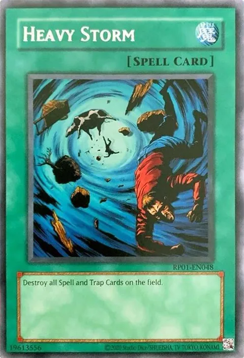 Heavy Storm RP01-EN048 RP01 Unlimited Rare Yu-Gi-Oh card from Retro Pack (2020 Date Reprint)