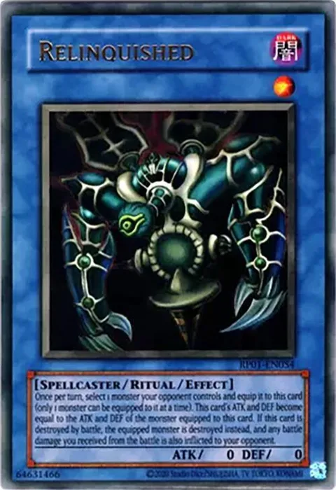 Relinquished RP01-EN054 RP01 Unlimited Ultra Rare Yu-Gi-Oh card from Retro Pack (2020 Date Reprint)