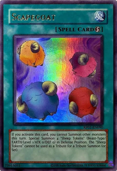 Scapegoat RP01-EN090 RP01 Unlimited Ultra Rare Yu-Gi-Oh card from Retro Pack (2020 Date Reprint)