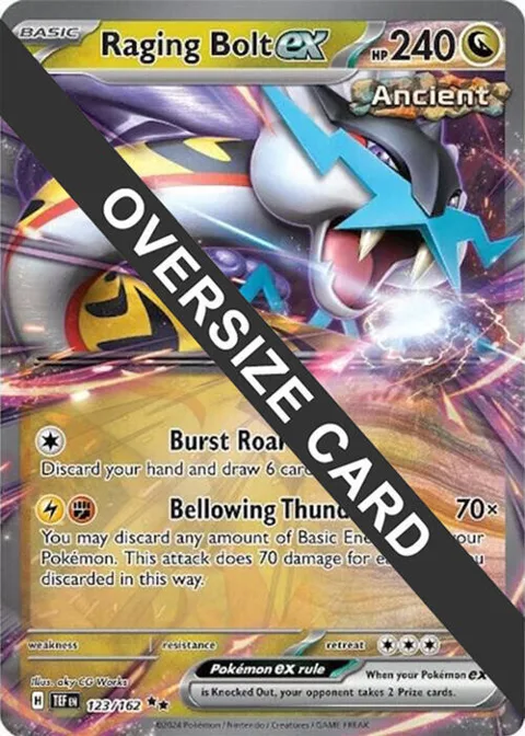 Raging Bolt ex #123/162 Holofoil Pokémon card from Jumbo Cards