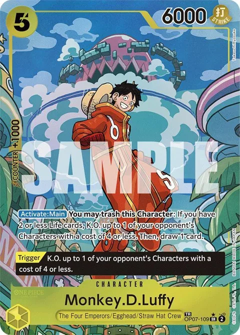 Monkey.D.Luffy TR OP07-109 One Piece card from Two Legends