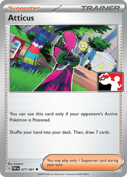 Atticus #077/091 Pokémon card from Prize Pack Series Cards