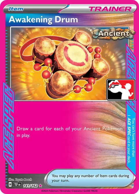 Awakening Drum #141/162 Holofoil Pokémon card from Prize Pack Series Cards