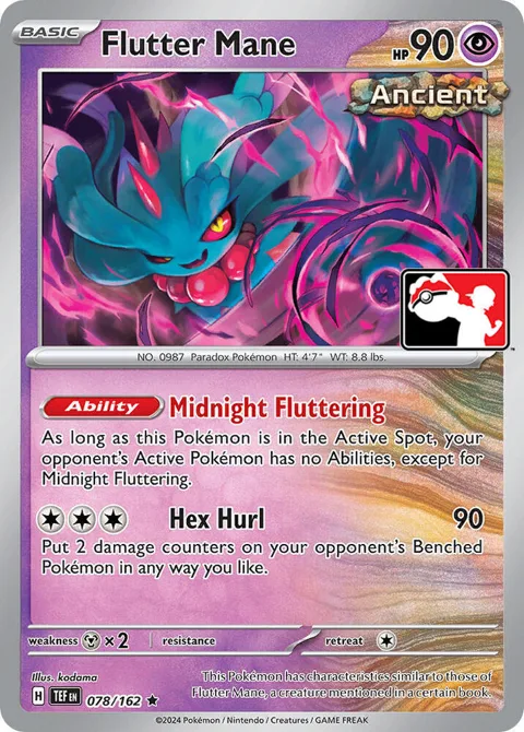 Flutter Mane #078/162 Pokémon card from Prize Pack Series Cards