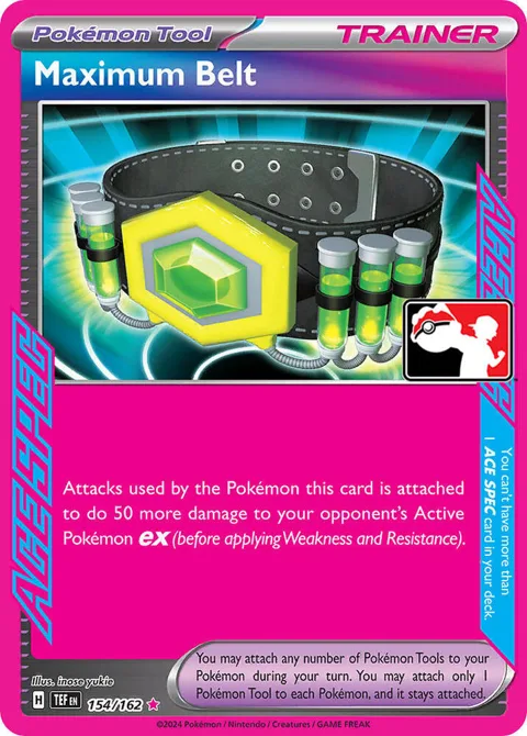 Maximum Belt #154/162 Holofoil Pokémon card from Prize Pack Series Cards