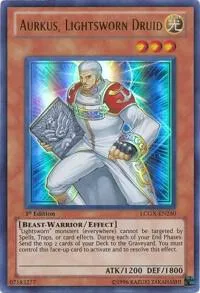 Aurkus, Lightsworn Druid LCGX-EN250 Unlimited Yu-Gi-Oh card from Legendary Collection 2