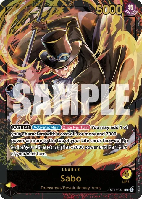 Sabo Premium Card Collection -Leader Collection- ST13-001 One Piece card from One Piece Promotion Cards