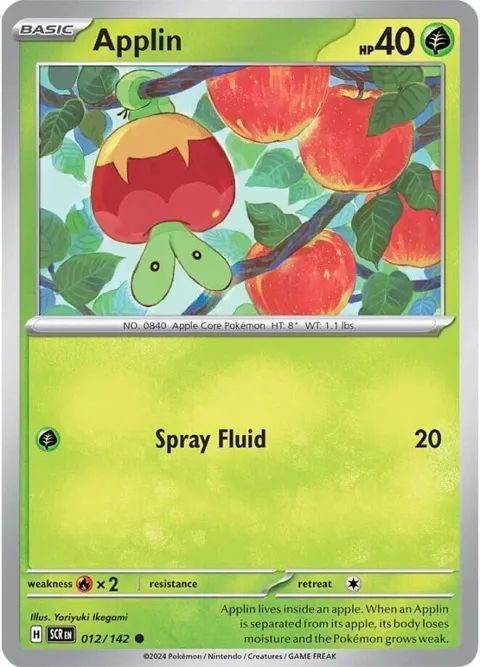 Applin #012/142 Pokémon card from Stellar Crown