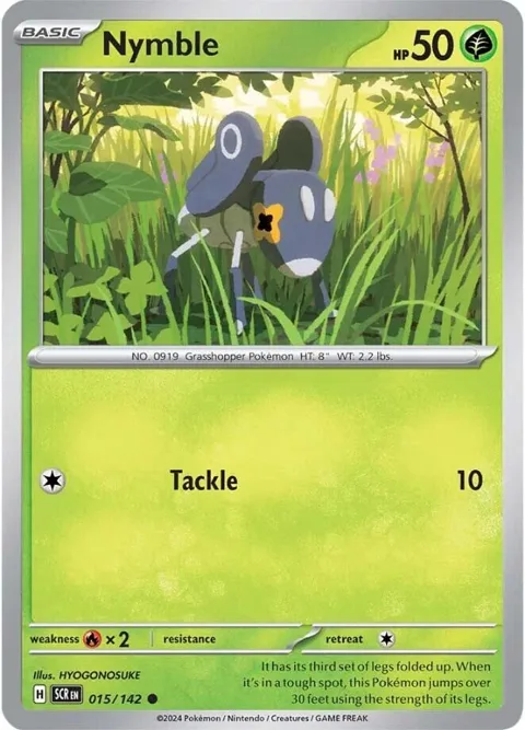 Nymble #015/142 Pokémon card from Stellar Crown