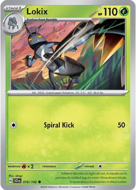 Lokix #016/142 Reverse Holofoil Pokémon card from Stellar Crown