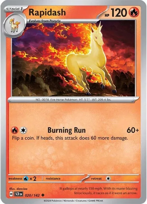 Rapidash #020/142 Pokémon card from Stellar Crown