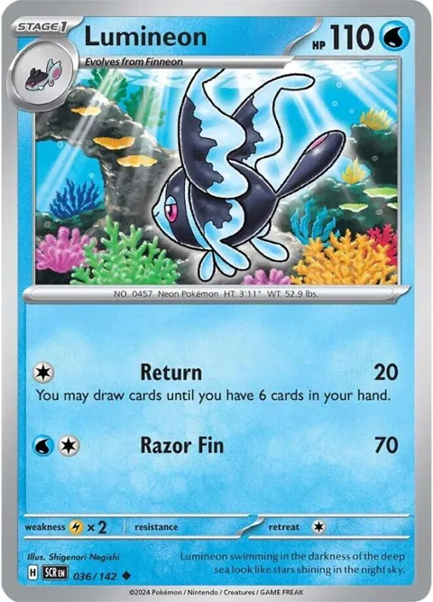 Lumineon #036/142 Pokémon card from Stellar Crown
