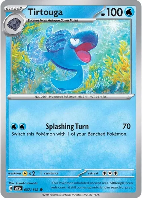 Tirtouga #037/142 Reverse Holofoil Pokémon card from Stellar Crown