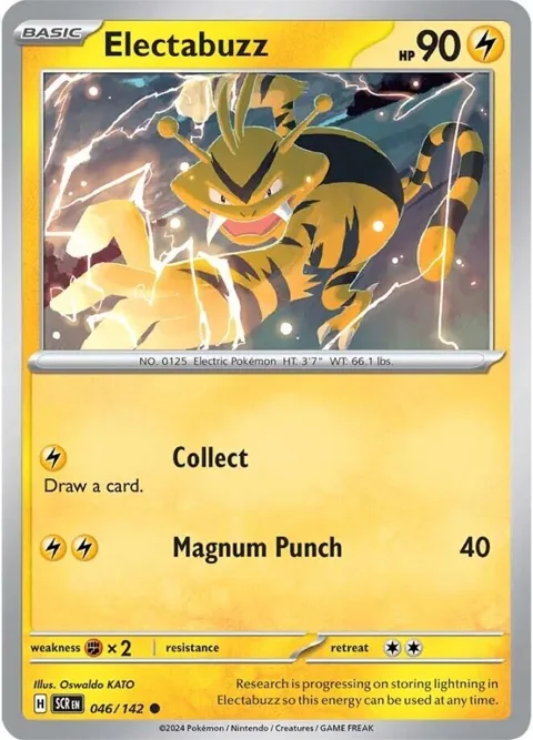 Electabuzz #046/142 Reverse Holofoil Pokémon card from Stellar Crown