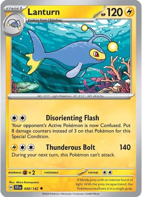 Lanturn #049/142 Pokémon card from Stellar Crown