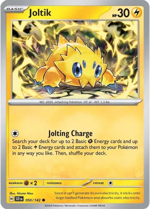 Joltik #050/142 Reverse Holofoil Pokémon card from Stellar Crown