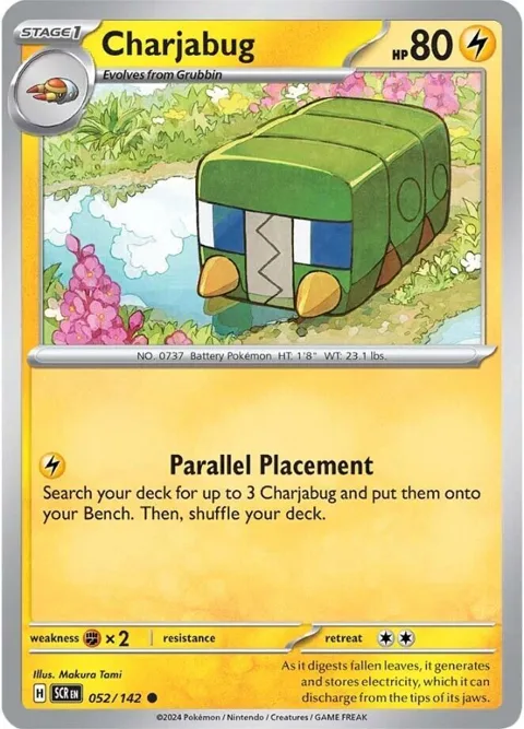 Charjabug #052/142 Pokémon card from Stellar Crown