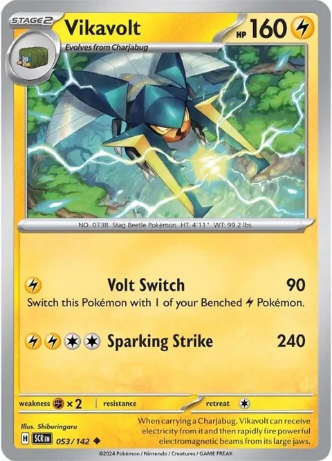 Vikavolt #053/142 Pokémon card from Stellar Crown