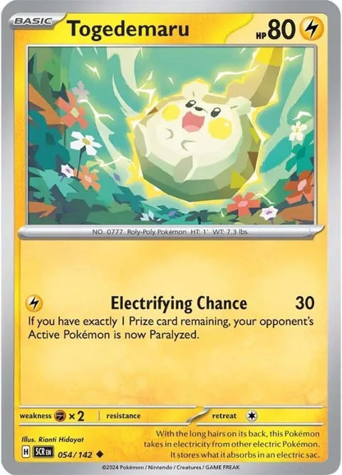 Togedemaru #054/142 Pokémon card from Stellar Crown