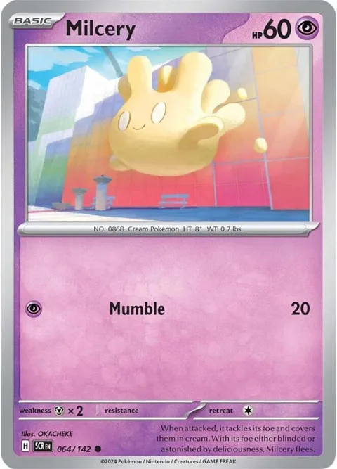 Milcery #064/142 Pokémon card from Stellar Crown
