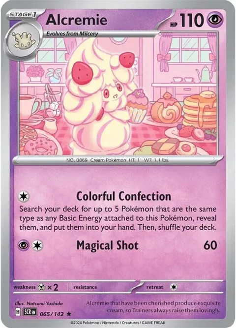 Alcremie #065/142 Reverse Holofoil Pokémon card from Stellar Crown