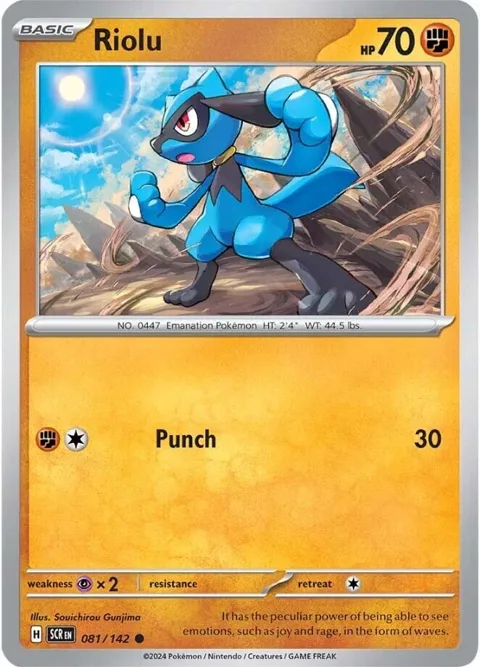 Riolu #081/142 Pokémon card from Stellar Crown