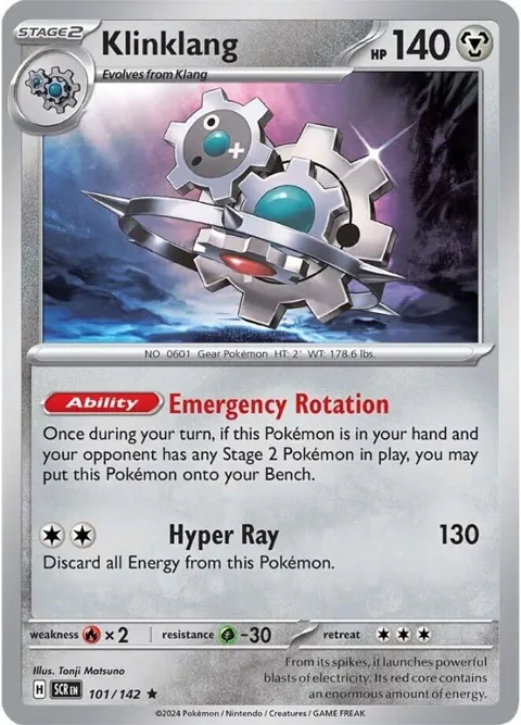 Klinklang #101/142 Reverse Holofoil Pokémon card from Stellar Crown
