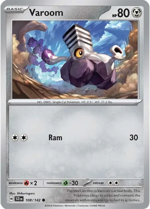 Varoom #108/142 Pokémon card from Stellar Crown