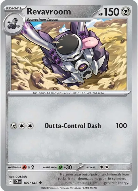 Revavroom #109/142 Reverse Holofoil Pokémon card from Stellar Crown