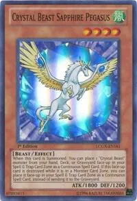 Crystal Beast Sapphire Pegasus LCGX-EN161 Yu-Gi-Oh card from Legendary Collection 2