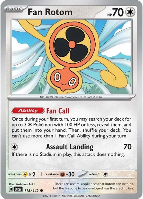 Fan Rotom #118/142 Pokémon card from Stellar Crown