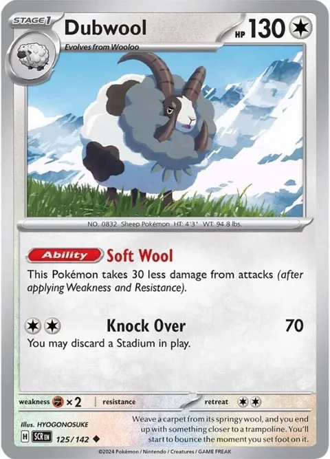 Dubwool #125/142 Pokémon card from Stellar Crown