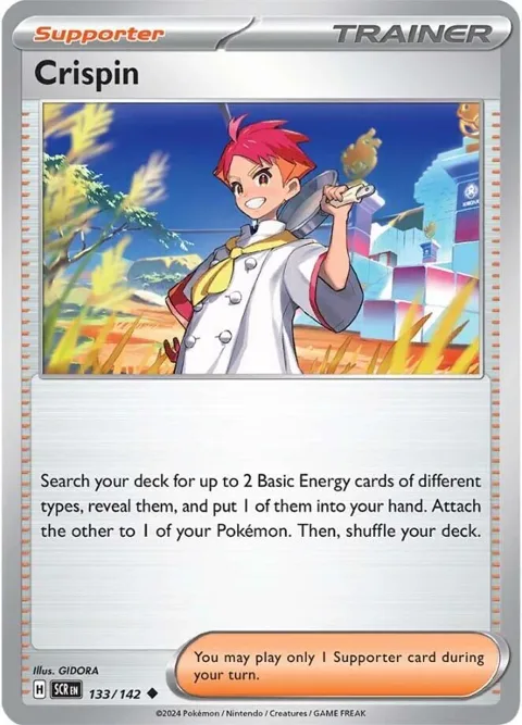 Crispin #133/142 Reverse Holofoil Pokémon card from Stellar Crown