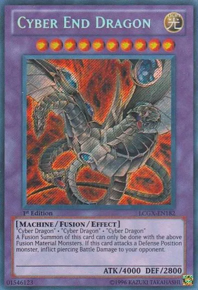 Cyber End Dragon Alt Art LCGX-EN182 1st Edition Yu-Gi-Oh card from Legendary Collection 2